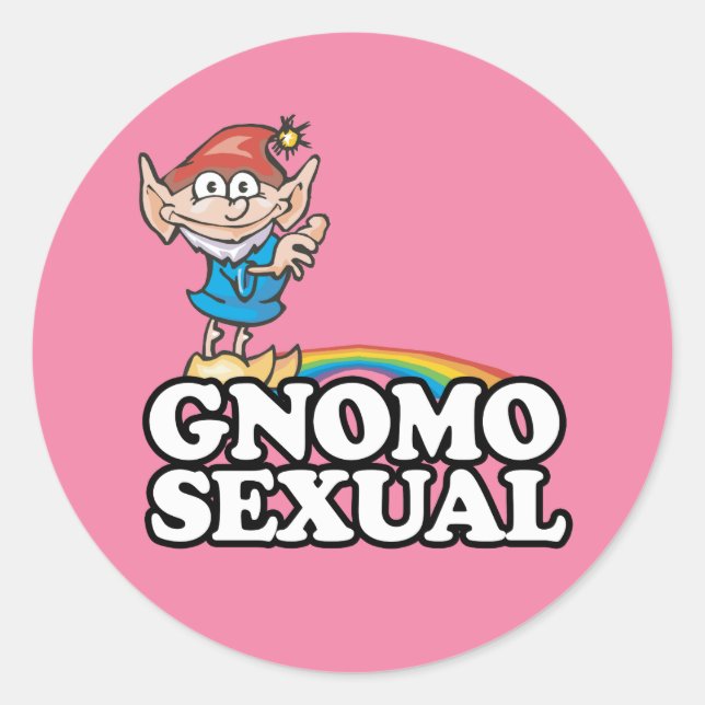 Gnomosexual Runder Aufkleber (Vorderseite)