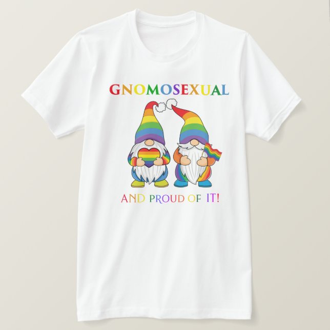 Gnomosexuell und stolz auf es Männlicher T - Shirt (Design vorne)