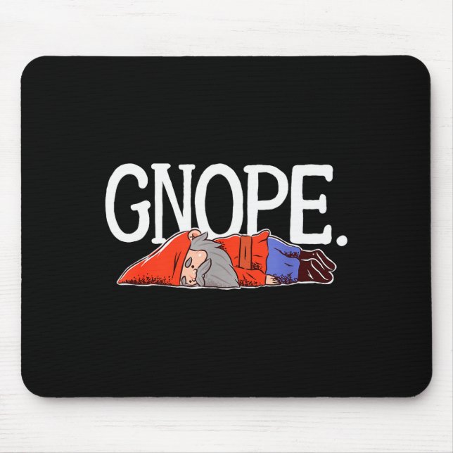 Gnope Gnome Dwarf Funny Garden Elf Christmas  Mousepad (Vorne)