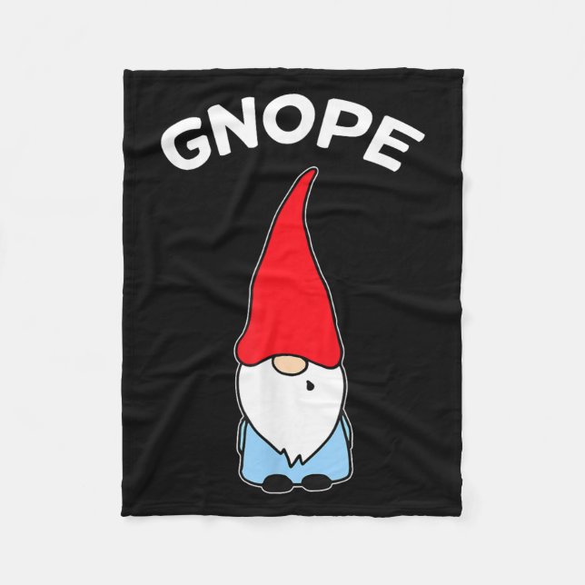 Gnope Gnome Nope Funny Christmas Party Männer Frau Fleecedecke (Vorderseite)