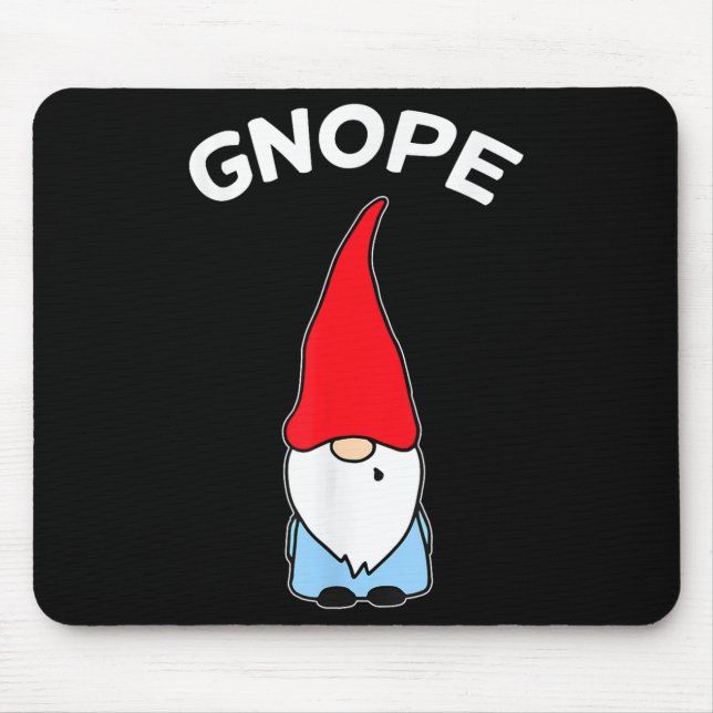 Gnope Gnome Nope Funny Christmas Party Männer Frau Mousepad (Vorne)