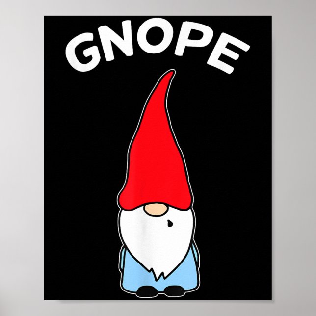 Gnope Gnome Nope Funny Christmas Party Männer Frau Poster (Vorne)