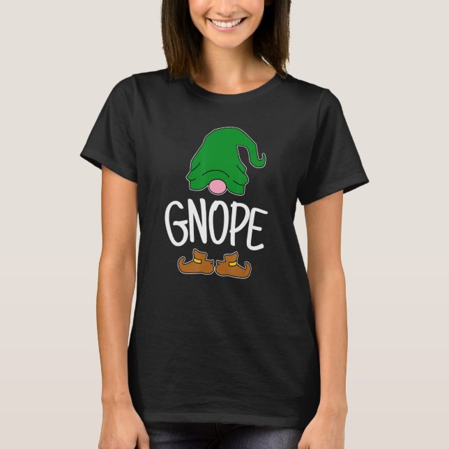 Gnope Tomte Garden Gnome Scandinavian Sweden Nope  T-Shirt (Vorderseite)