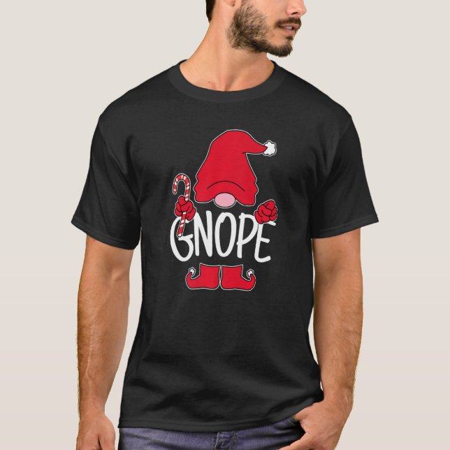 Gnope Tomte Garden Gnome Sweden Nope Not Today T-Shirt (Vorderseite)