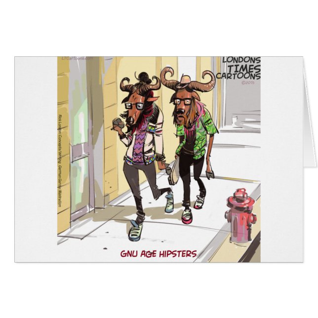 Gnu Age Hipsters Funny (Vorderseite (Horizontal))