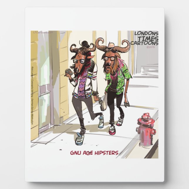 Gnu Age Hipsters Rick London Funny Fotoplatte (Vorderseite)