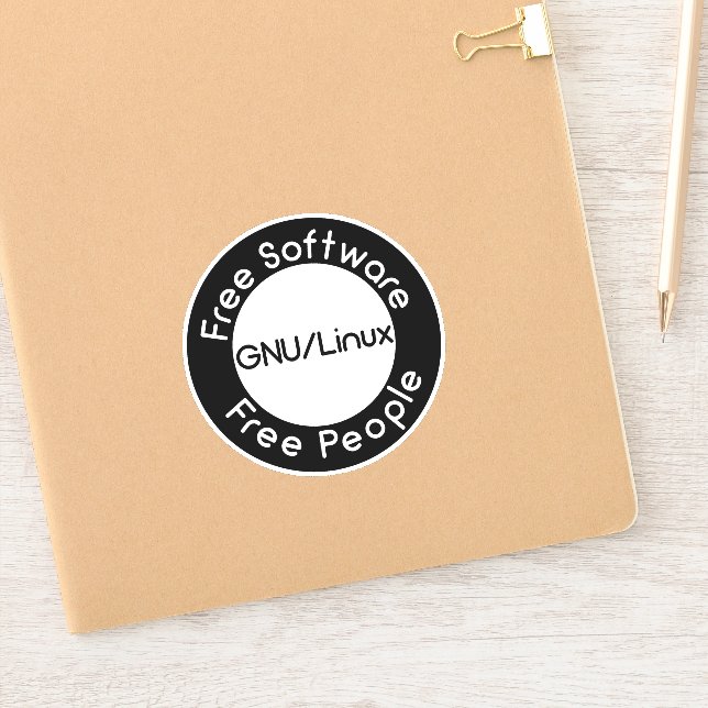 GNU/Linux Aufkleber (Notizbuch)