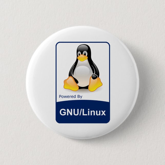 GNU/Linux Button (Vorderseite)
