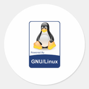 GNU/Linux Runder Aufkleber