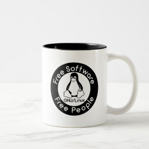 GNU/Linux Zweifarbige Tasse