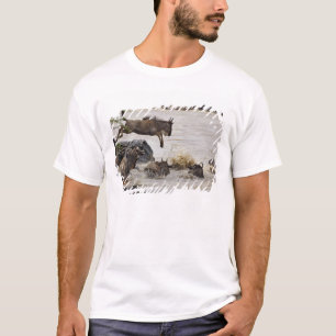 Gnu springt in den Mara-Fluss T-Shirt