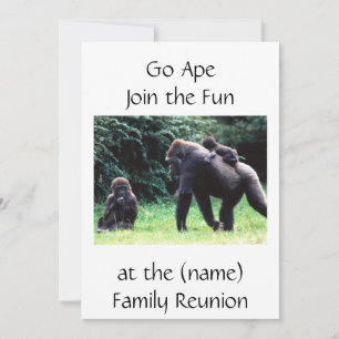 **GO APE** FAMILY WIEDERSEHEN INVITATION ODER EINL EINLADUNG