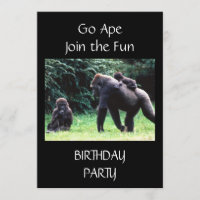**GO APE** GEBURTSTAG-EINLADUNG