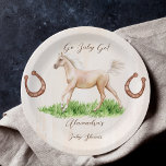 Go baby laufen beige Pferdeschuhdusche Pappteller<br><div class="desc">Gehen Sie Baby laufen beige Pferd Foal Baby Dusche Custom personalisiert Party Teller.</div>