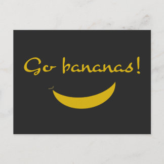 Go Bananas Grußkarte Postkarte