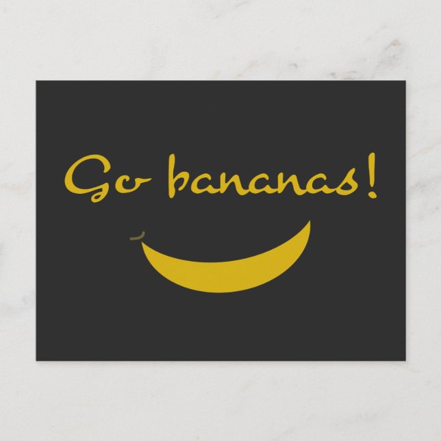 Go Bananas Grußkarte Postkarte (Vorderseite)