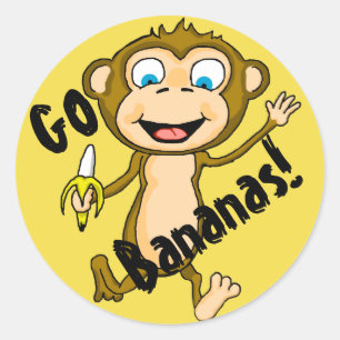 Go Bananen Classic Round Sticker
