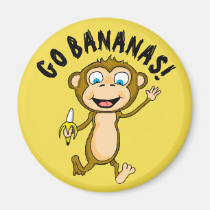 Go Bananen Round Magnet