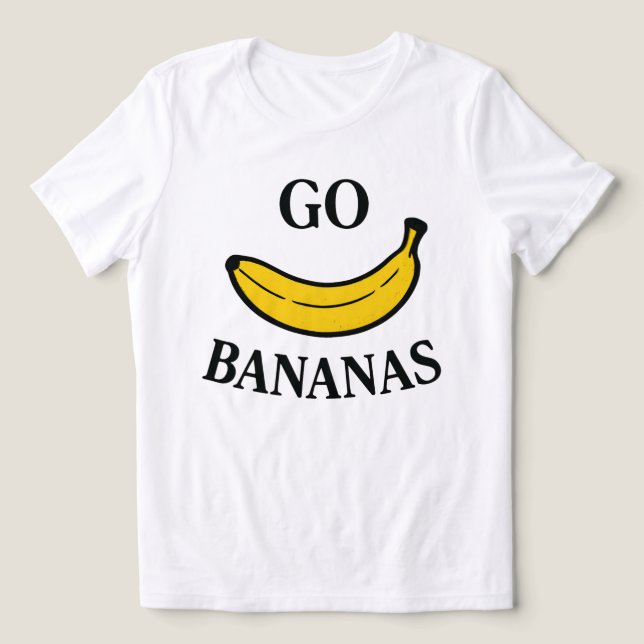 Go Bananen Tri-Blend Shirt (Design Vorderseite)