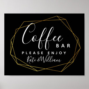 GO-Bar für den Kaffee in Monochrom Poster