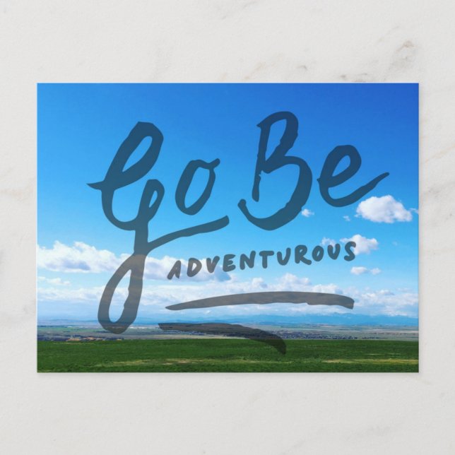 Go Be Adventurous Postkarte (Vorderseite)