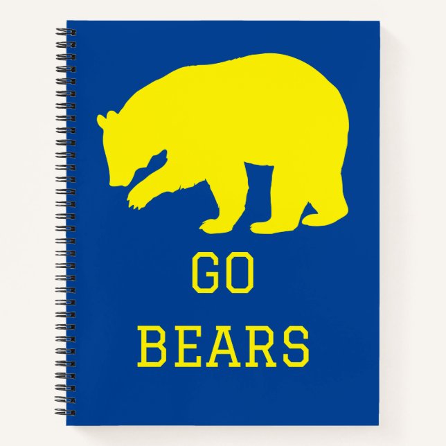 Go Bears Spiral Notebook Notizbuch (Vorderseite)