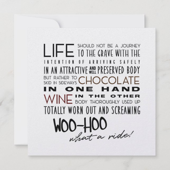 GO BIG OR GO HOME! 5.25 x 5.25 card Einladung (Vorderseite)