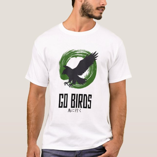 Go Birds Japanese Style T-Shirt (Vorderseite)