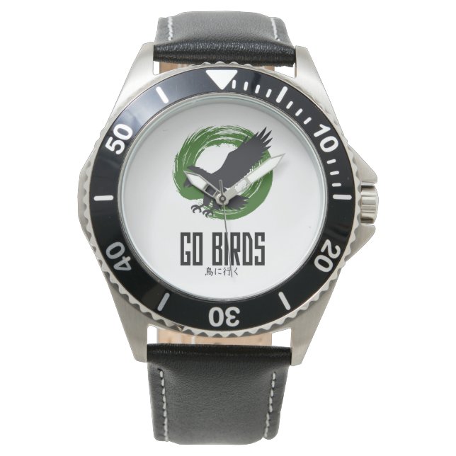 Go Birds Japanese Style Watch Armbanduhr (Vorderseite)