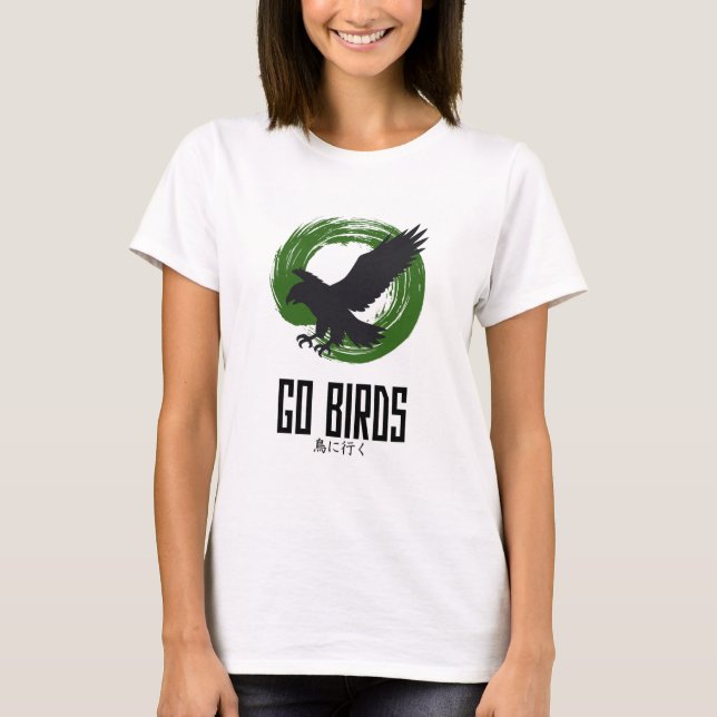 Go Birds Women’s Slim‑Fit Japanese‑Style T‑Shirt T-Shirt (Vorderseite)