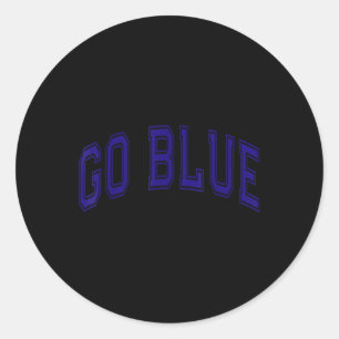 Go Blue Summer Camp Team Wettbewerb Color Event W Runder Aufkleber