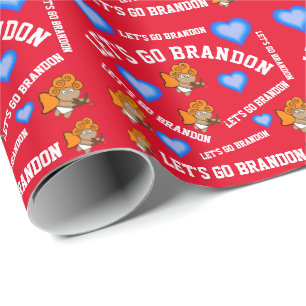 GO BRANDON CUPID VALENTINE'S DAY WRAPPING PAPER GESCHENKPAPIER