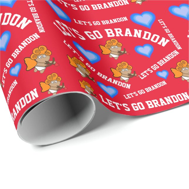 GO BRANDON CUPID VALENTINE'S DAY WRAPPING PAPER GESCHENKPAPIER (Rolleneckpunkt)