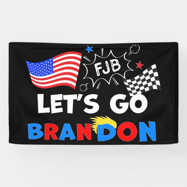 GO BRANDON lasse mit Trump Hair Banner (Horizontal)