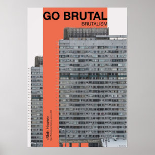 GO BRUTAL sowjetischer Brutalismus Poster