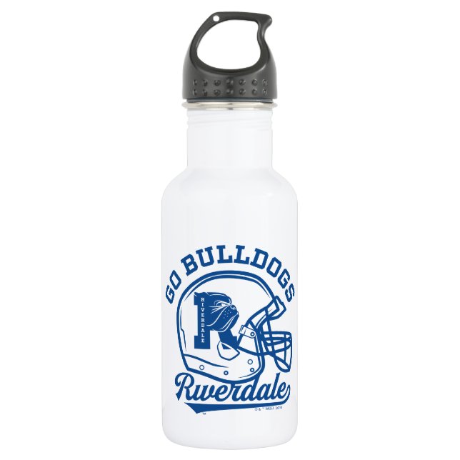 Go Bulldogs Football Helmet Icon Edelstahlflasche (Vorderseite)