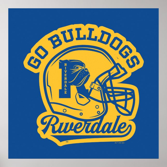 Go Bulldogs Football Helmet Icon Poster (Vorne)