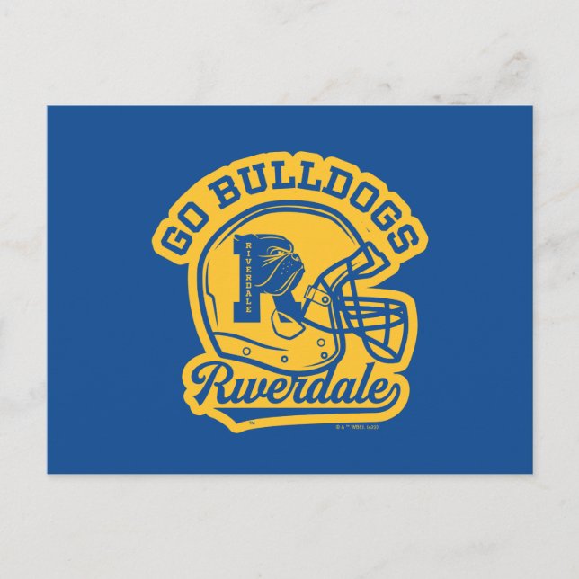 Go Bulldogs Football Helmet Icon Postkarte (Vorderseite)