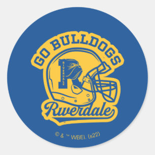 Go Bulldogs Football Helmet Icon Runder Aufkleber
