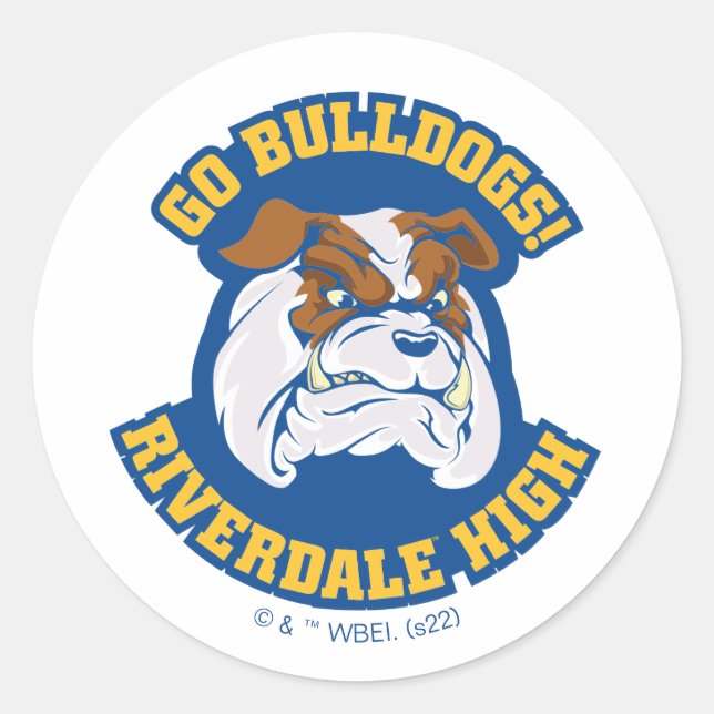 Go Bulldogs - Riverdale High Runder Aufkleber (Vorderseite)