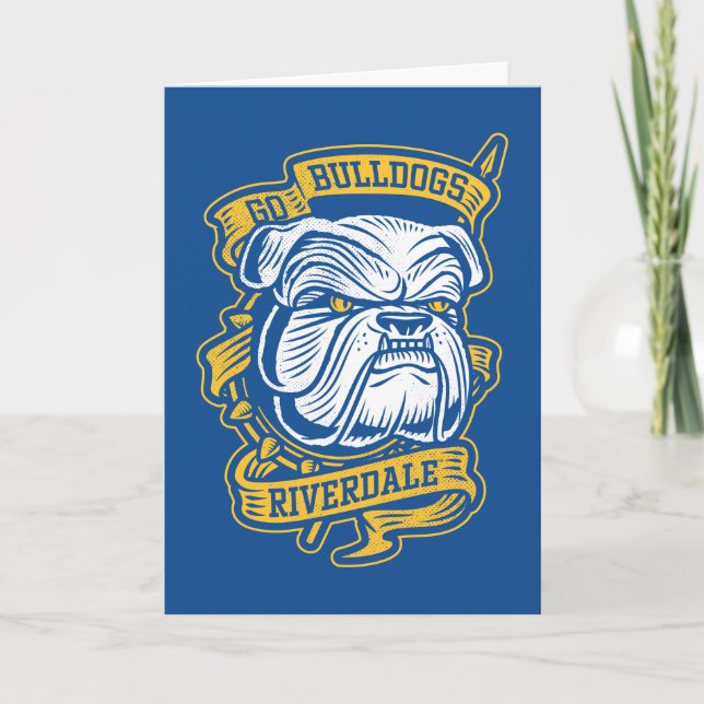 Go Bulldogs - Riverdale Mascot Banner Karte (Vorderseite)