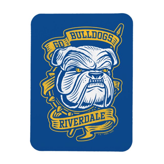 Go Bulldogs - Riverdale Mascot Banner Magnet (Vertikal)