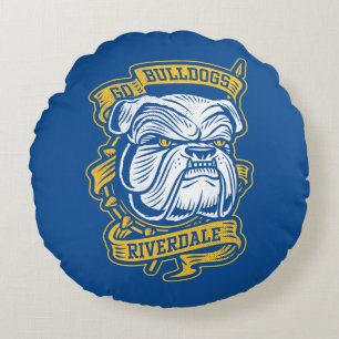 Go Bulldogs - Riverdale Mascot Banner Rundes Kissen