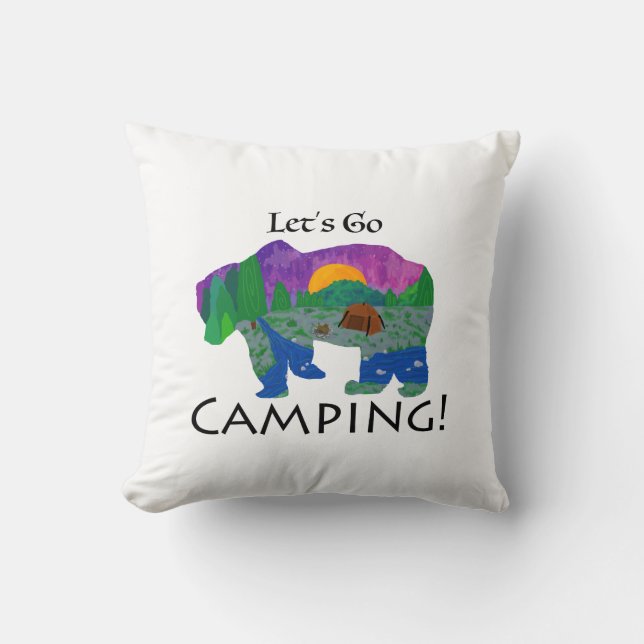 Go-Camping lassend Kissen (Vorderseite)