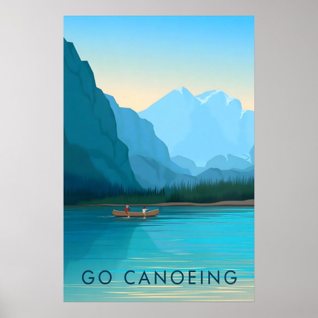 Go Canoeing Travel Poster (Vorne)
