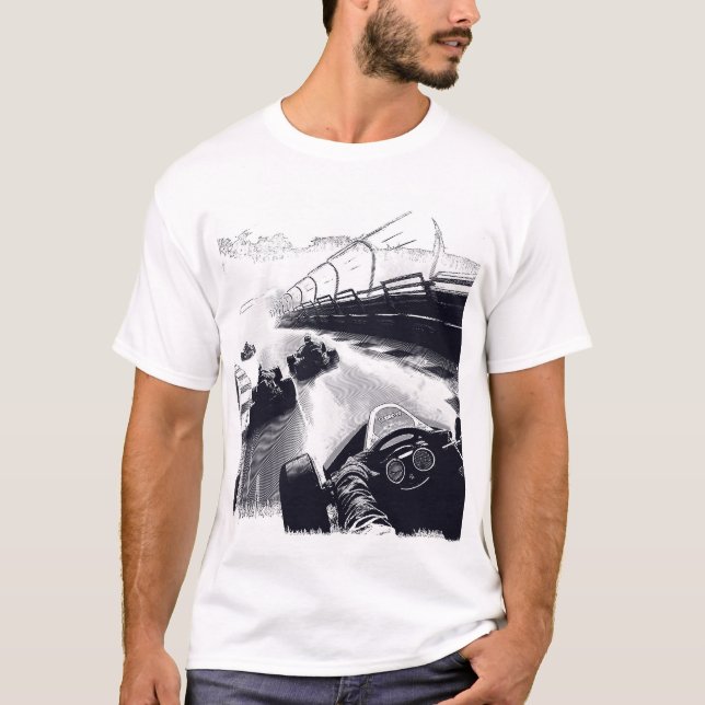 Go-Cart-Racers, die sich um den Track drehen T-Shirt (Vorderseite)