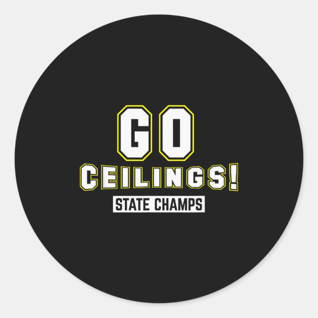 Go Ceilings Ceiling Fan Funny Halloween Costume Sh Runder Aufkleber (Vorderseite)