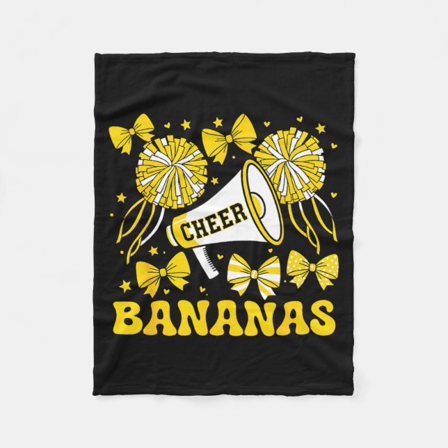 Go Cheer Bananas School Srts Fan Team Srit Name  Fleecedecke (Vorderseite)