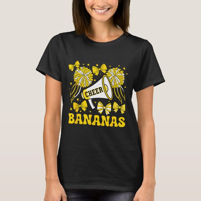 Go Cheer Bananas School Srts Fan Team Srit Name  T-Shirt (Vorderseite)