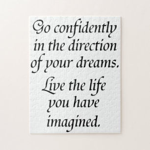 Go confidently promoaging life Quote Schwierigkeit Puzzle